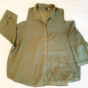 Olive Green Button Down